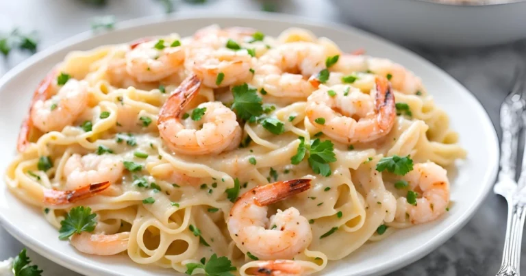 Creamy Garlic Shrimp Pasta