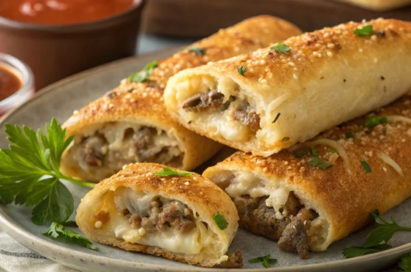 Philly Cheesesteak Stuffed Cheesy Breadsticks Recipe | Ultimate Cheesy Delight